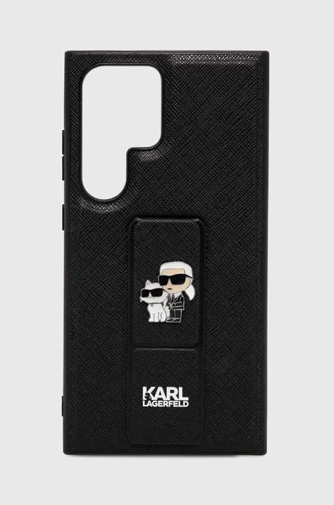 Obal na telefon Karl Lagerfeld černá barva, KLHCS24LGSAKCPK