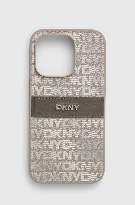Etui za telefon Dkny iPhone 14 Pro 6.1 siva barva, DKHCP14LPRTHSLE