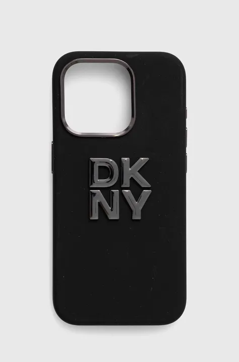 Dkny Husă pentru telefon iPhone 15 Pro 6.1 culoarea negru, DKHCP15LSMCBSK