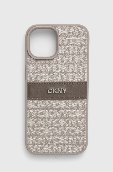 Dkny etui pentru telefon iPhone 15 / 14 / 13 6.1 culoarea gri, DKHCP15SPRTHSLE