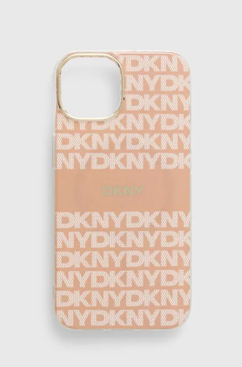 Dkny Husă pentru telefon iPhone 14 / 15 / 13 6.1 culoarea roz, DKHMP14SHRHSEP