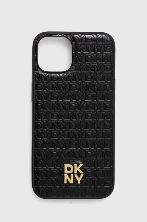 Dkny Husă pentru telefon iPhone 14 / 15 / 13 culoarea negru, DKHMP14SPSHRPSK