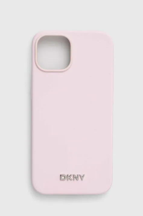 Etui za telefon Dkny iPhone 14 / 15 / 13 roza barva, DKHMP14SSMCHLP