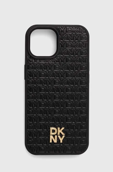 Dkny etui pentru telefon iPhone 15 / 14 / 13 6.1 culoarea negru, DKHMP15SPSHRPSK
