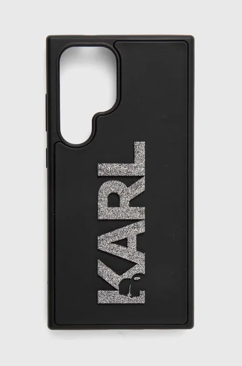 Etui za telefon Karl Lagerfeld S24 Ultra S928 črna barva, KLHCS24L3DMBKCK
