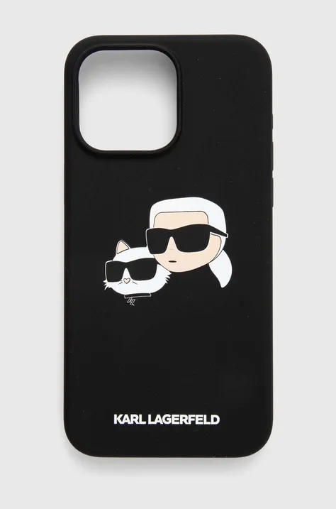 Θήκη κινητού Karl Lagerfeld iPhone 15 Pro Max 6.7 χρώμα: μαύρο, KLHMP15XSKCHPPLK