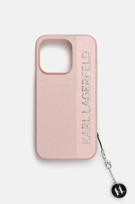 Чехол на телефон Karl Lagerfeld iPhone 15 Pro 6.1 цвет розовый KLHCP15LPSAKDGCP