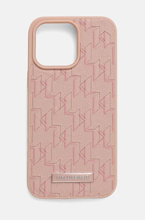 Θήκη κινητού Karl Lagerfeld iPhone 15 Pro Max 6.7 χρώμα: ροζ, KLHMP15XPKHPORPP