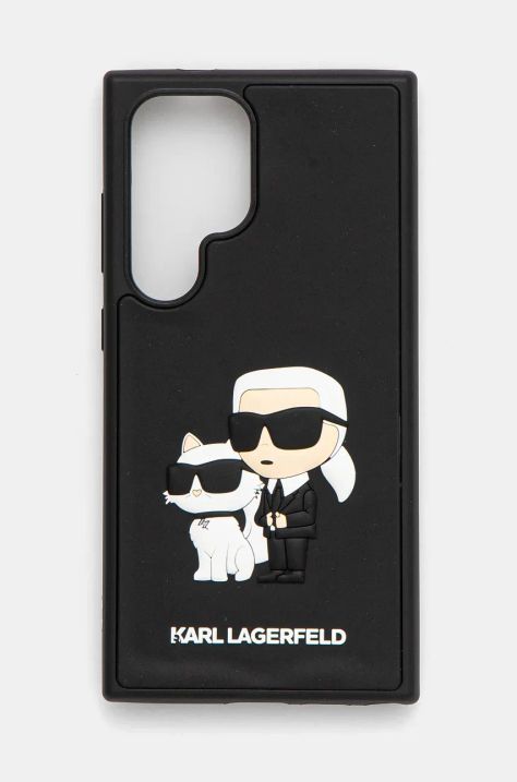 Etui za telefon Karl Lagerfeld S24 Ultra S928 črna barva, KLHCS24L3DRKCNK