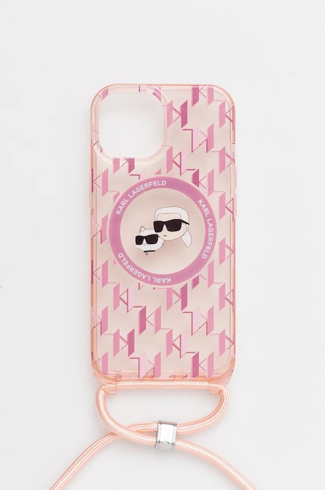 Чехол на телефон Karl Lagerfeld iPhone 15 / 14 / 13 6.1" цвет розовый KLHMP15SHCKCKLCP