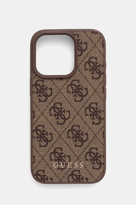 Чехол на телефон Guess iPhone 16 Pro 6.3 цвет коричневый GUHCP16LG4GFBR