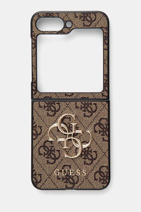 Чехол на телефон Guess Z Flip6 F741 цвет коричневый GUHCZF64GMGBR