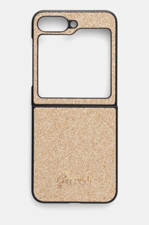 Obal na telefon Guess Z Flip6 F741 zlatá barva, GUHCZF6HGGSHD