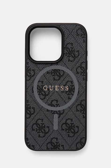 Guess custodia per telefono iPhone 16 Pro 6.3 colore nero GUHMP16LG4GFRK