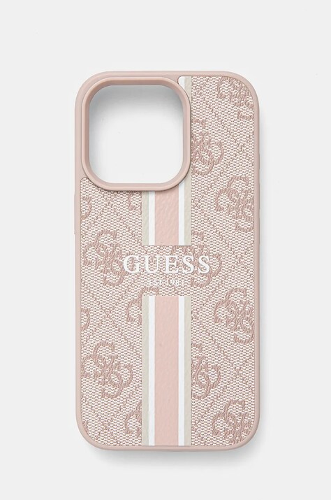 Guess etui pentru telefon iPhone 16 Pro 6.3 culoarea roz, GUHMP16LP4RPSP