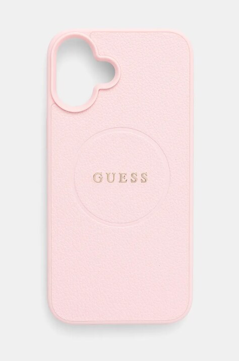 Obal na telefon Guess iPhone 16 Plus 6.7 růžová barva, GUHMP16MPGHSMMP