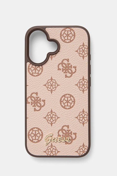 Чехол на телефон Guess iPhone 16 6.1 цвет коричневый GUHMP16SPGPYSW