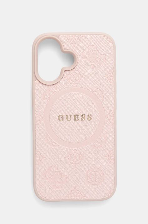 Чехол на телефон Guess iPhone 16 6.1 цвет розовый GUHMP16SPSAPSMEP