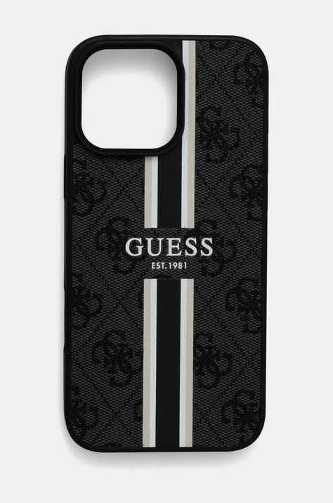 Guess custodia per telefono iPhone 16 Pro Max 6.9 colore nero GUHMP16XP4RPSK