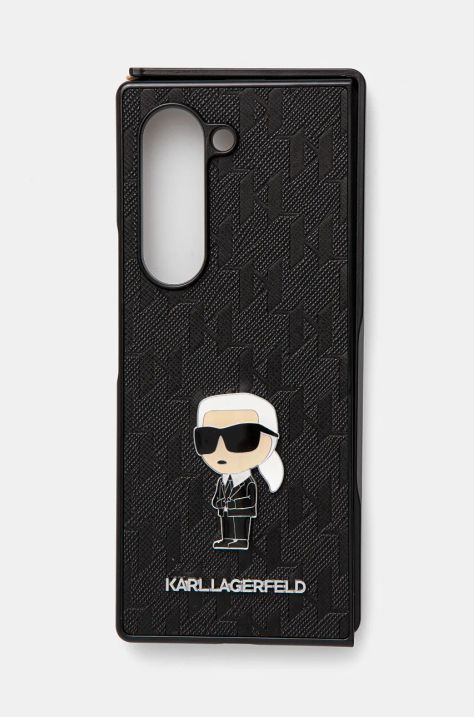 Karl Lagerfeld etui pentru telefon Z Fold6 F956 culoarea negru, KLHCZFD6SAPKINPKK