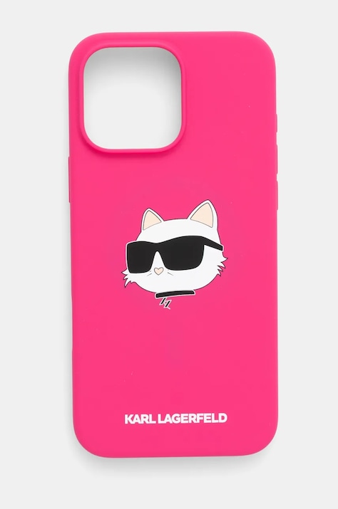 Etui za telefon Karl Lagerfeld iPhone 16 Pro Max 6.9 roza barva, KLHMP16XSCHPPLF