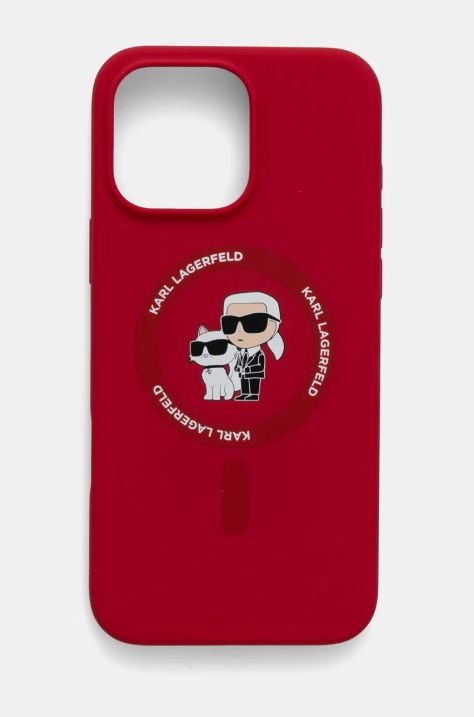 Etui za telefon Karl Lagerfeld iPhone 16 Pro Max 6.9 boja: crvena, KLHMP16XSCMKCRHR