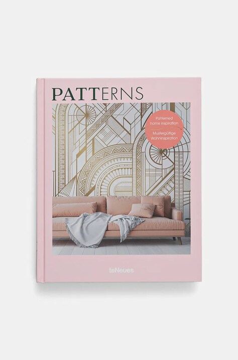 Knížka home & lifestyle Patterns by Claire Bingham, English růžová barva