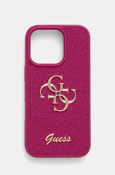 Θήκη κινητού Guess iPhone 16 Pro 6.3 χρώμα: ροζ, GUHCP16LHG4SGU