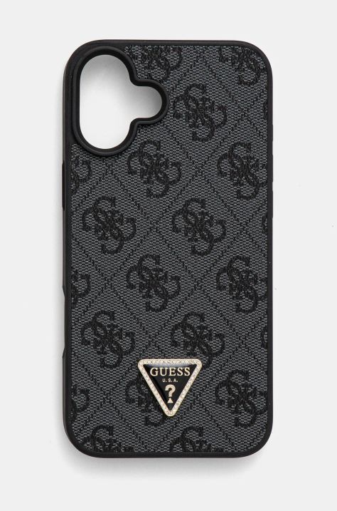 Guess etui pentru telefon iPhone 16 Plus 6.7 culoarea negru, GUHCP16MP4TDPK