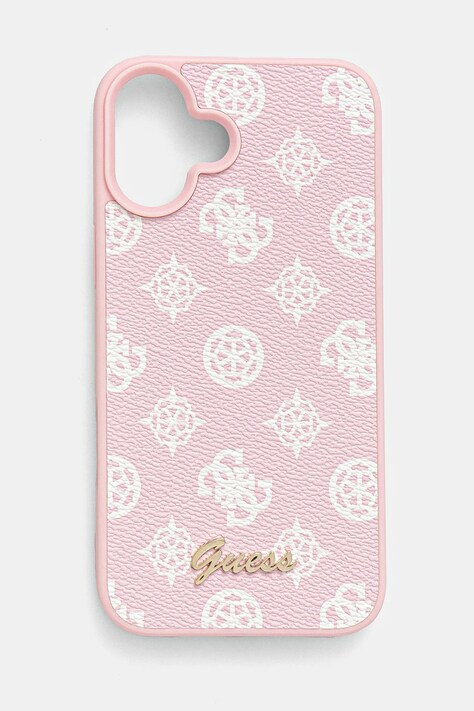 Guess etui pentru telefon iPhone 16 Plus 6.7 culoarea roz, GUHMP16MPGPYSP