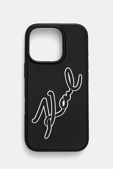 Чехол на телефон Karl Lagerfeld iPhone 16 Pro 6.3 цвет чёрный KLHCP16L3DRKSDLK