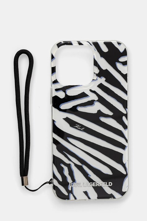 Obal na telefon Karl Lagerfeld iPhone 16 Pro Max 6.9 černá barva, KLHCP16XHZBPKCCK