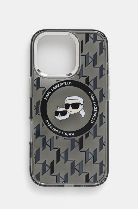 Θήκη κινητού Karl Lagerfeld iPhone 16 Pro 6.3 χρώμα: μαύρο, KLHMP16LHMCKMHK