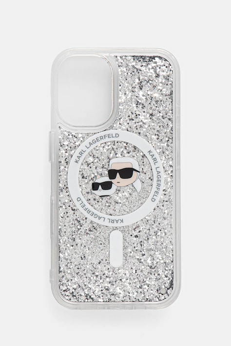 Puzdro na mobil Karl Lagerfeld iPhone 16 6.1 priehľadná farba, KLHMP16SLGKCSGH