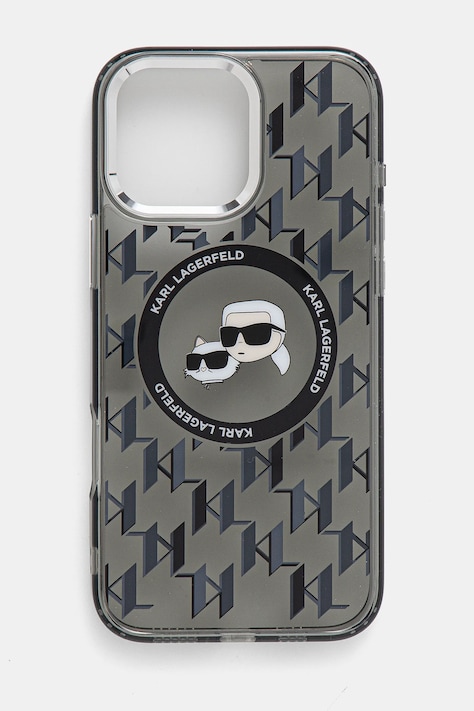 Θήκη κινητού Karl Lagerfeld iPhone 16 Pro Max 6.9 χρώμα: μαύρο, KLHMP16XHMCKMHK