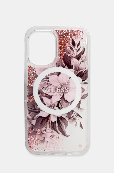 Etui za telefon Guess iPhone 16 6.1 roza barva, GUHMP16SLFMWTP