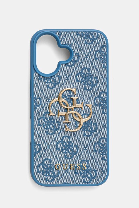 Obal na telefon Guess iPhone 16 6.1 modrá barva, GUHCP16S4GMGBL