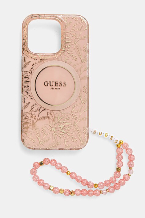 Guess husa pentru telefon iPhone 16 Pro 6.3 culoarea roz, GUHMP16LHCPOFPP