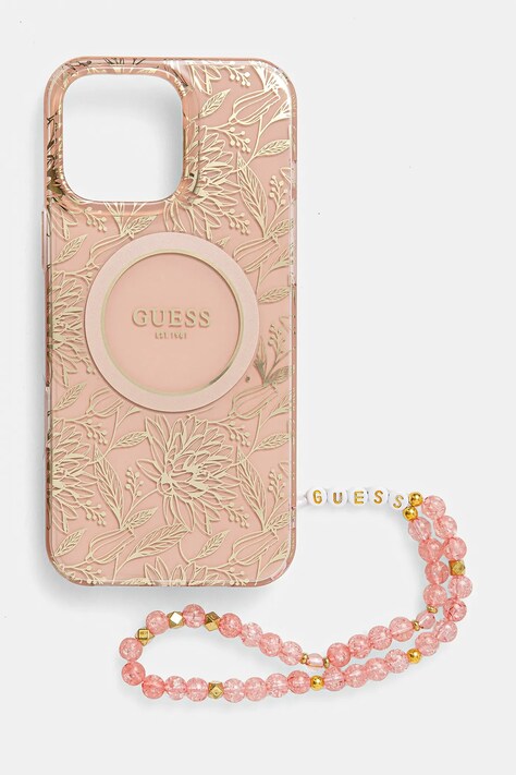 Obal na telefon Guess iPhone 16 Pro Max 6.9 růžová barva, GUHMP16XHCPOFPP