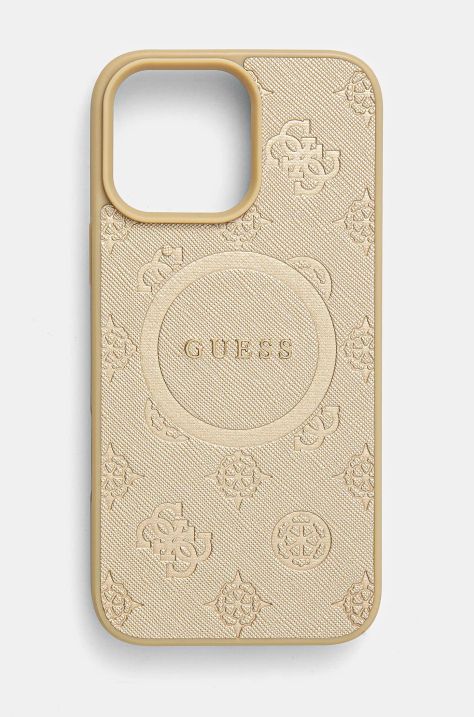 Guess etui na telefon iPhone 16 Pro Max 6.9 kolor złoty GUHMP16XPSAPSMED