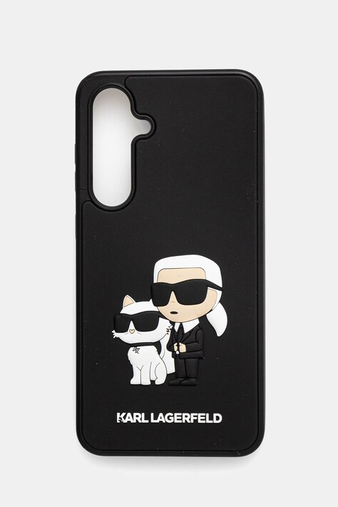Obal na telefon Karl Lagerfeld S24 FE S721 černá barva, KLHCS24FE3DRKCNK