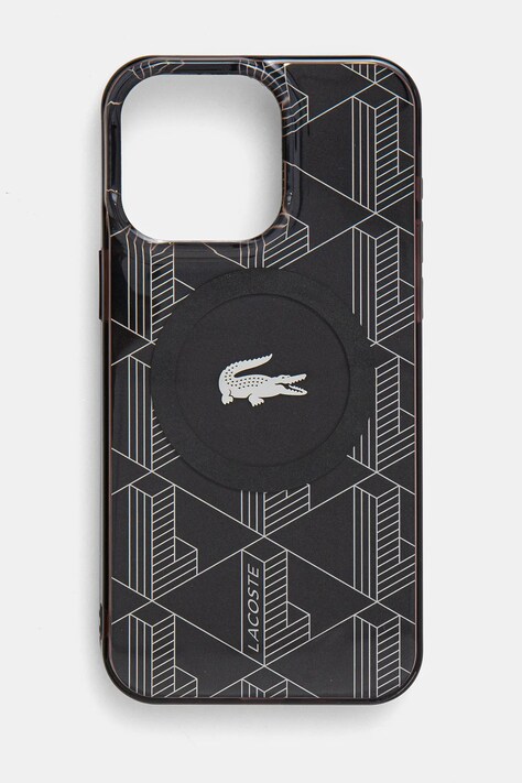Obal na telefon Lacoste iPhone 15 Pro Max 6.7 černá barva, LCHMP15XUBSK