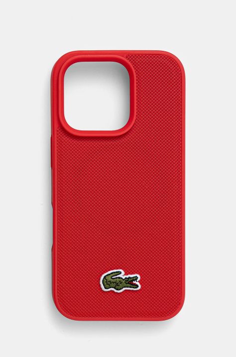 Etui za telefon Lacoste iPhone 16 Pro 6.3 rdeča barva, LCHMP16LPVCR