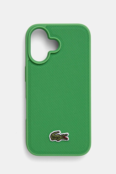 Obal na telefon Lacoste iPhone 16 6.1 zelená barva, LCHMP16SPVCN