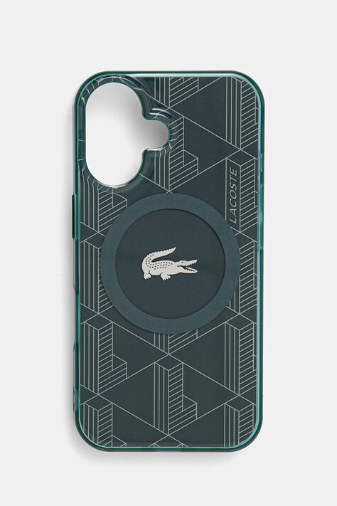 Obal na telefon Lacoste iPhone 16 6.1 zelená barva, LCHMP16SUBSE