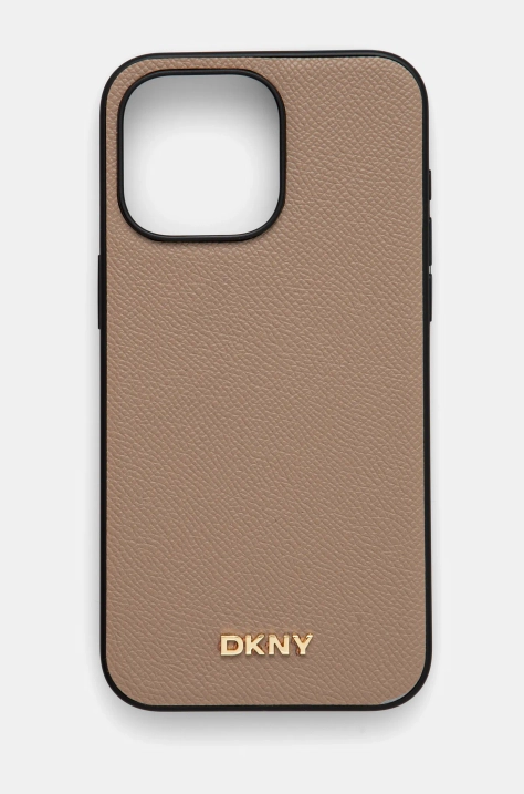 Dkny etui na telefon iPhone 15 Pro Max 6.7 kolor beżowy DKHMP15XPGHLME