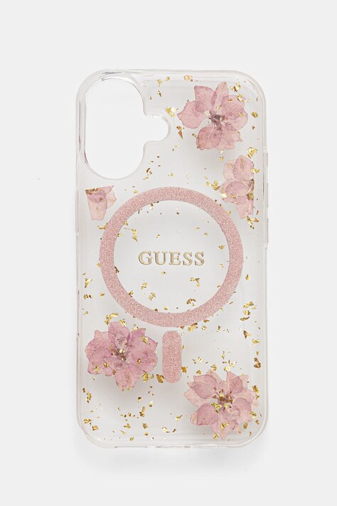 Θήκη κινητού Guess iPhone 16 6.1 χρώμα: ροζ, GUHMP16SRBFGFGMP