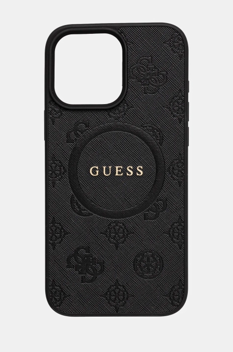 Guess custodia per telefono iPhone 16 Pro Max 6.9 colore nero GUHMP16XPSAPSMEK