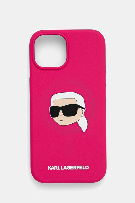 Чохол на телефон Karl Lagerfeld iPhone 15 6.1 колір рожевий KLHMP15SSKHPPLF