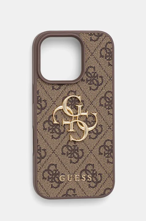 Guess Husa pentru telefon iPhone 16 Pro 6.3 culoarea maro, GUHCP16L4GMGBR